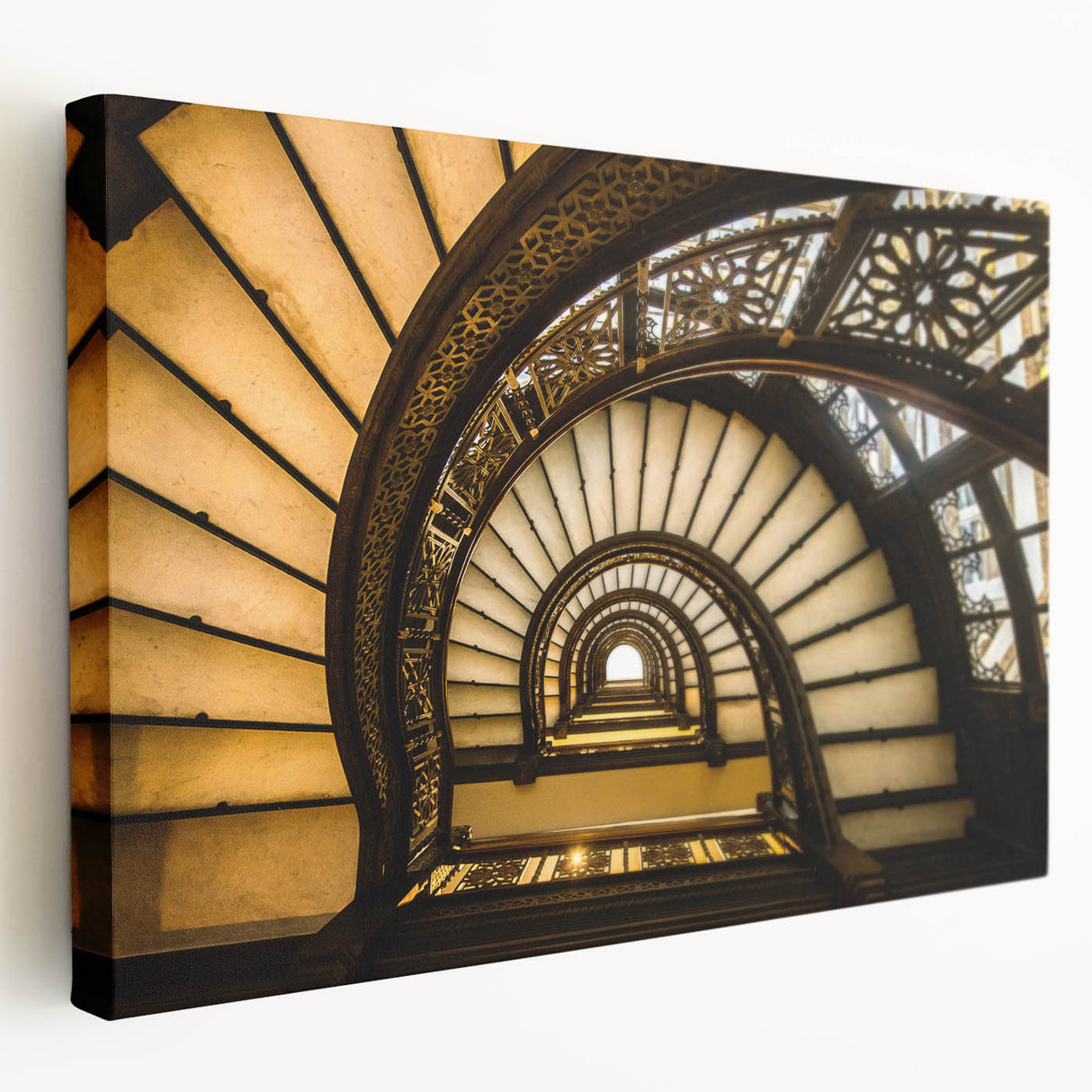 Large art of Chicago skyline in muted gray tones on stretched canvas, suitable for kitchen wall art.