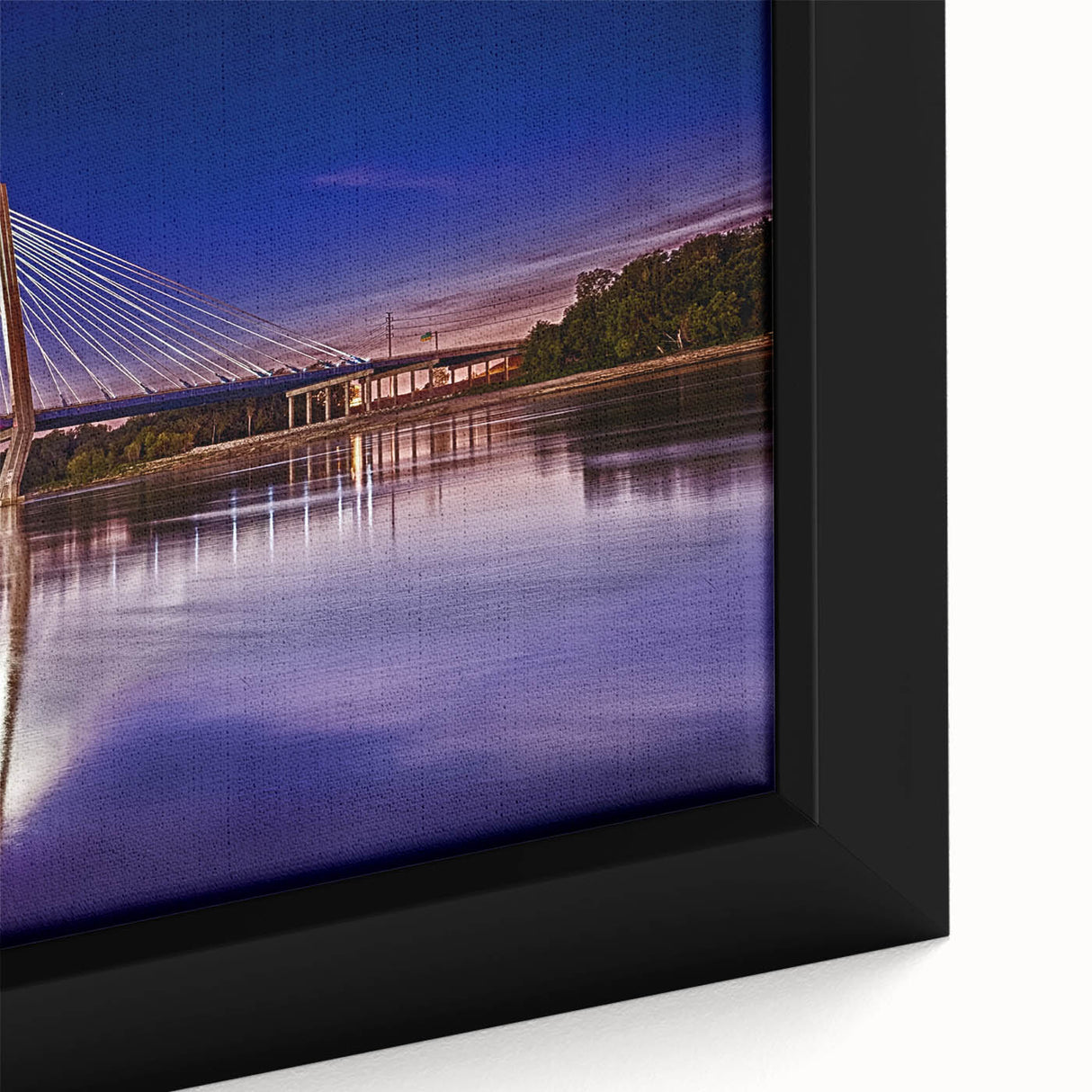 Extra large black wall art featuring a textured Kansas scenery on framed canvas, with colorful accents.