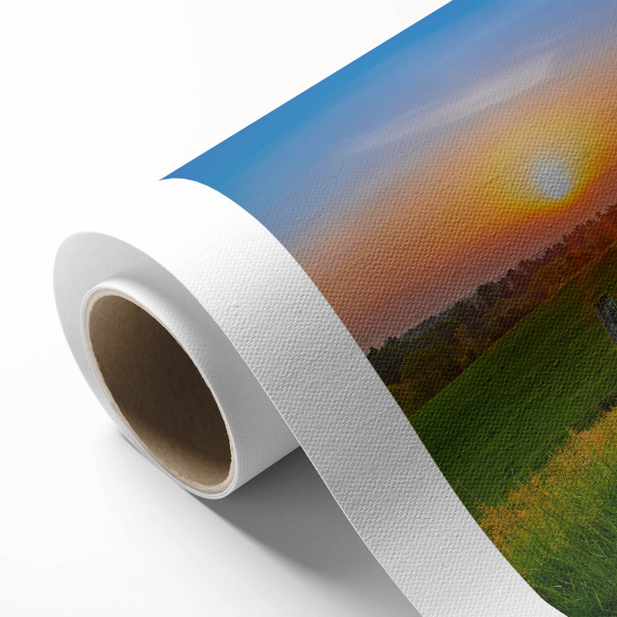 Art Deco poster of Kentucky scenery with soft pastel colors on rolled canvas, ideal for nursery wall art.