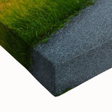 Large art featuring a black and white landscape painting of Kentucky scenery on stretched canvas.