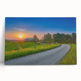 Black and white stretched canvas of Kentucky scenery, ideal for kitchen wall art or bedroom ambiance.