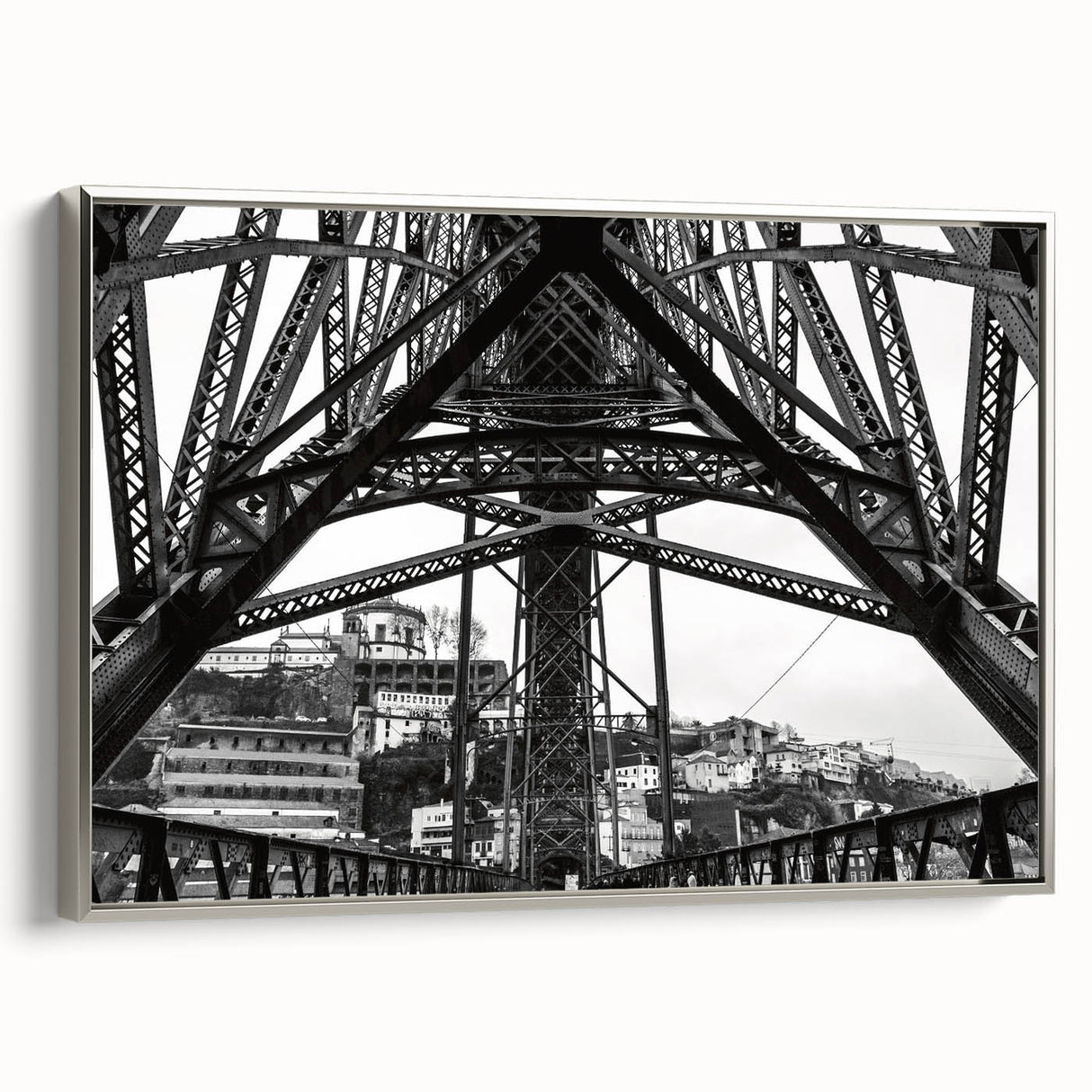 Landscape art painting of New Orleans with vibrant colors on framed canvas, ideal for living room decor.