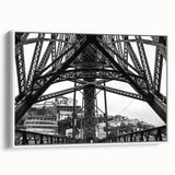 Vintage poster art of New Orleans with colorful elements on framed canvas, ideal for living room decor.