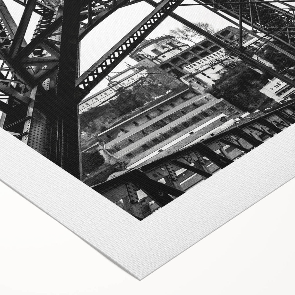 Art deco poster of New Orleans cityscape in muted gold and blue tones on rolled canvas, suitable for dining room decor.
