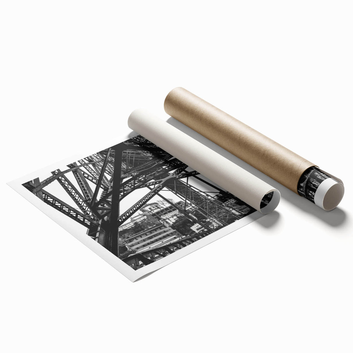 Extra large rolled print of New Orleans scenery with vibrant floral elements, ideal for classy bathroom wall art.