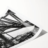 Extra large wall art featuring line art flowers in black and white, ideal for large living room wall decor.