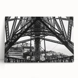 Black and white stretched canvas of New Orleans scenery, ideal for kitchen wall art or bedroom ambiance.