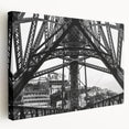 New Orleans street scene on large stretched canvas in vibrant colors, ideal for kitchen wall art.