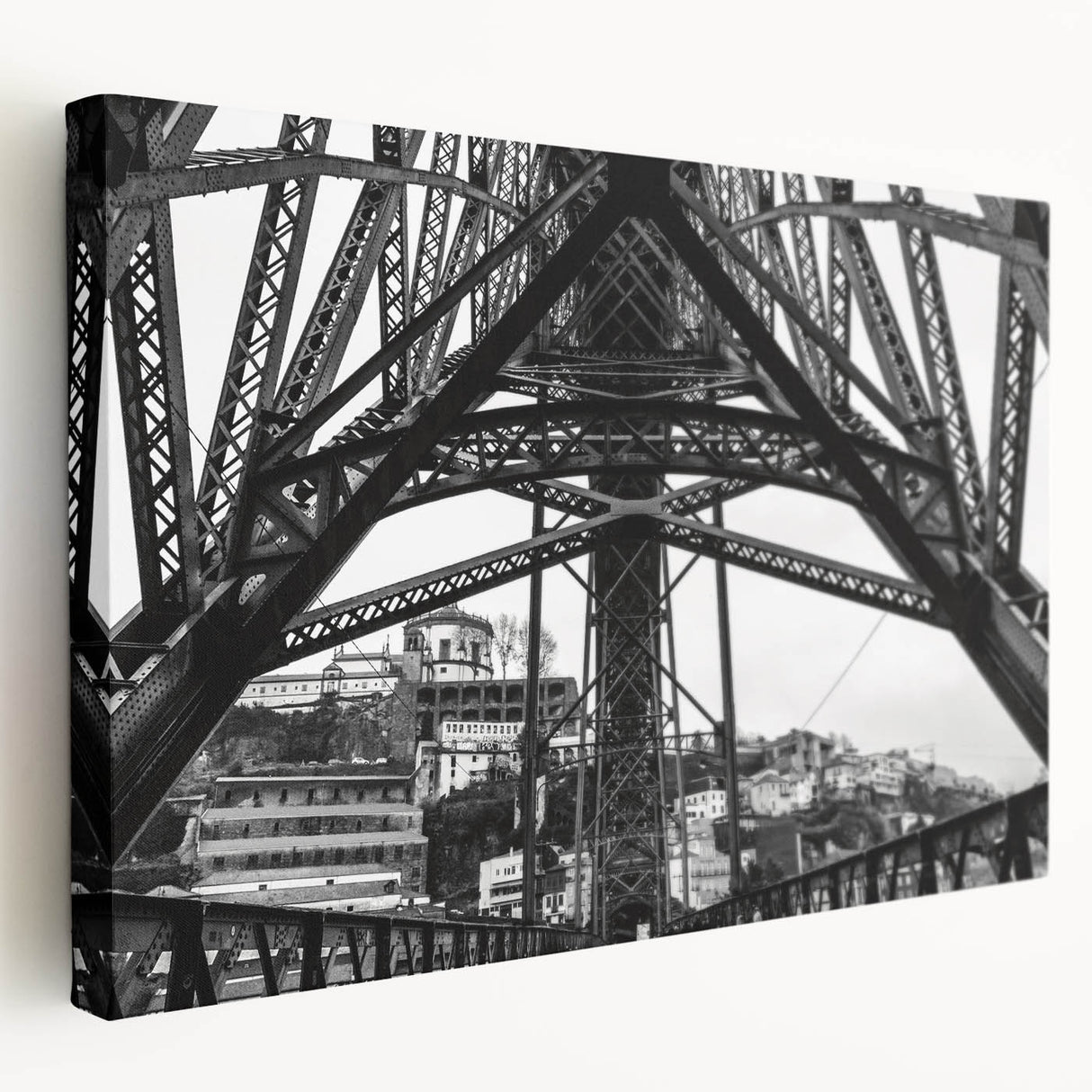 New Orleans street scene on large stretched canvas in vibrant colors, ideal for kitchen wall art.
