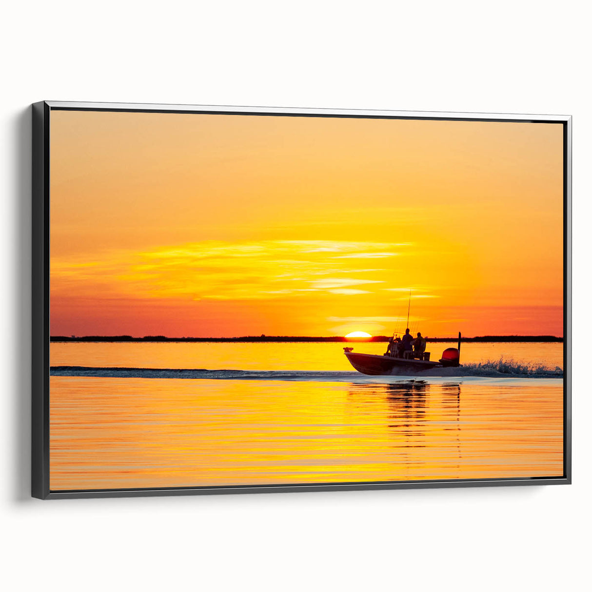 Black and white landscape painting of Louisiana on framed canvas, ideal for bedroom wall decor.