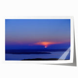 Acadia National Park scenery on rolled print, featuring muted earth tones, ideal for art wall dining room.