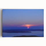 Black and white photograph of Acadia National Park on stretched canvas, ideal for kitchen wall art.