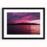 Abstract art print featuring vibrant, colorful textures of Maine scenery on a large framed canvas.