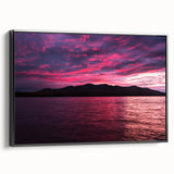 Black and white landscape art painting of Maine on a framed canvas, ideal for bedroom wall art.