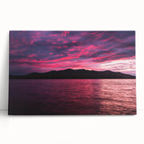Black and white photo of Maine scenery on a large stretched canvas, ideal for kitchen wall art or bedroom decor.