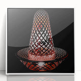 Art deco poster of St. Louis skyline in muted gray tones on a framed acrylic, ideal for modern art wall decor.