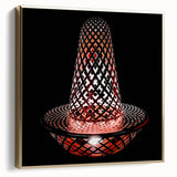 Framed canvas landscape of St. Louis skyline in silver and gold tones, suitable for bedroom wall art.