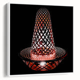 Vintage poster art of St. Louis skyline in vibrant colors on a framed canvas, ideal for living room decor.