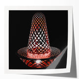 Rolled print of St. Louis skyline with floral accents in soft pastel hues, ideal for art wall dining room.