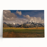 Black and white stretched canvas of Montana scenery, ideal for kitchen wall art or bedroom ambiance.