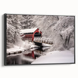 Black and white landscape art painting of New Hampshire on a framed canvas, ideal for bedroom decor.