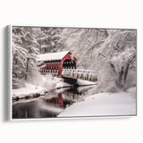 Vintage poster art of New Hampshire scenery in colorful hues on a framed canvas, ideal for living room decor.
