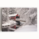 Black and white photograph of New Hampshire scenery on stretched canvas, suitable for kitchen art.