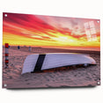 Acrylic print of a large abstract depiction of New Jersey scenery in muted earth tones, ideal for dining room decor.