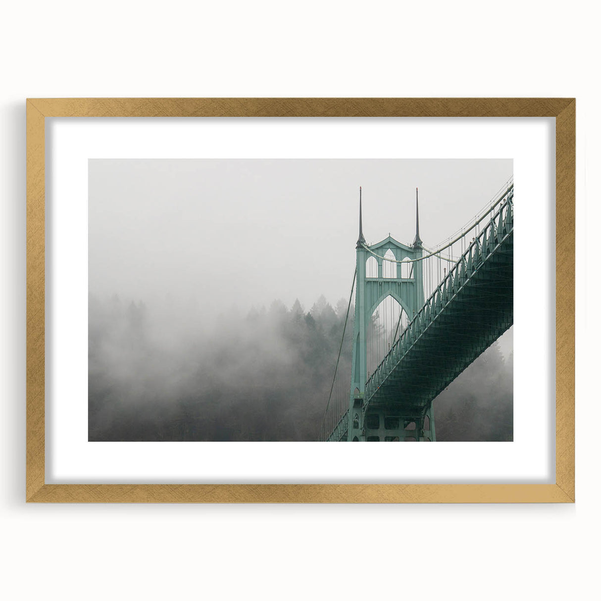 Extra large wall art featuring an abstract textured depiction of Portland, Oregon in muted earth tones on a framed canvas.