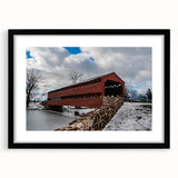 Extra large abstract art print featuring a colorful, textured depiction of Pennsylvania scenery.