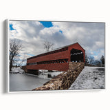 Vintage poster art of a Pennsylvania scenery on a framed canvas, featuring colorful elements on a black background.