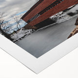 Art deco poster of Pennsylvania scenery in muted earth tones on rolled canvas, suitable for dining room wall art.