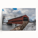 Black and white large art print of Pennsylvania scenery on stretched canvas, ideal for kitchen wall art or bedroom ambiance.