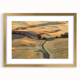Extra large, textured abstract art print of the Palouse scenery in Washington.