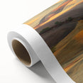 Rolled canvas of the Palouse scenery in muted green and brown tones.