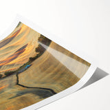 Extra large wall art featuring line art flowers in soft pastel hues, printed on rolled canvas.