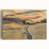 Black and white photograph of Palouse, Washington on stretched canvas, ideal for kitchen wall art.