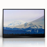 Large abstract wall art depicting Seattle's skyline in muted gray tones on a framed acrylic.