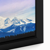 Black and white framed canvas of Seattle landscape, ideal for bedroom wall art.