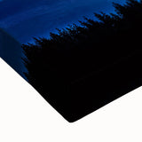 Black and white landscape art painting of Seattle skyline on large stretched canvas, ideal for bedroom decor.