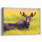 Landscape art painting of the Grand Tetons on a framed canvas.