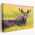 Grand Tetons landscape on large stretched canvas, featuring earthy green and blue tones, ideal for kitchen wall art.