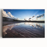 Black and white photograph of Yellowstone National Park on stretched canvas, ideal for kitchen wall art.