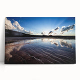 Black and white scenic photograph of Yellowstone on stretched canvas, suited for kitchen wall art or bedroom decor.