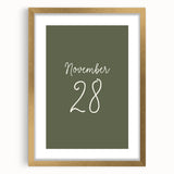 Extra large abstract art print featuring textured fall motifs in muted orange and brown, framed in gold.