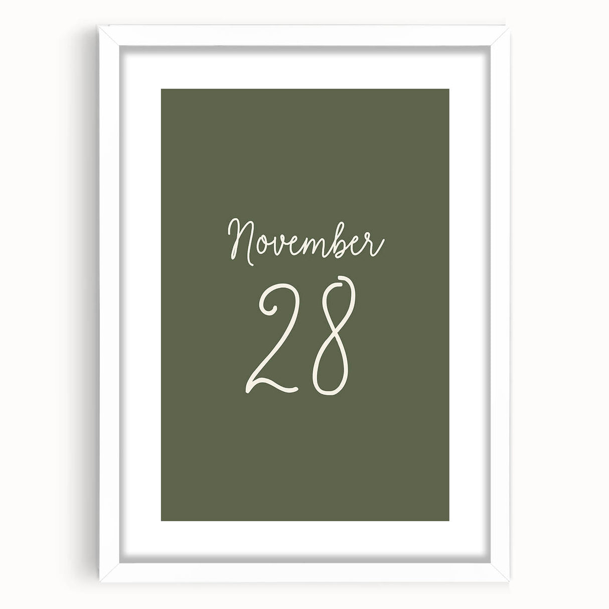 Abstract art print featuring autumnal hues on white framed canvas, ideal for dining room or bedroom decor.
