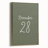 Framed canvas depicting a vintage-style landscape painting with autumnal colors, ideal for bedroom wall art.