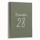 Framed canvas featuring a vintage-style landscape painting of autumn trees in vibrant orange and yellow tones.