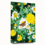 Large abstract wall art on acrylic glass depicting vibrant spring colors, ideal for bedroom or dining room decor.