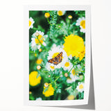 Extra large rolled print of spring-themed floral art in pastel shades, suitable for dining room or bathroom decor.